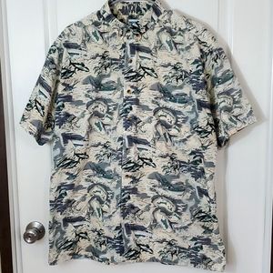 Hook & Tackle button down shirt size XL Fishing boating